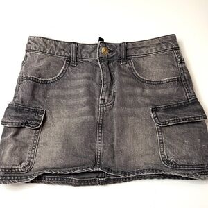 H&M Divided Dark Gray Denim Skirt